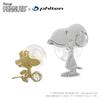 Коллаборация Phiten Snoopy Woodstock Асимметричные серьги 2P Binaural из нержавеющей стали Официальный Phiten PEANUTS [Shinjuku Ginnokura]