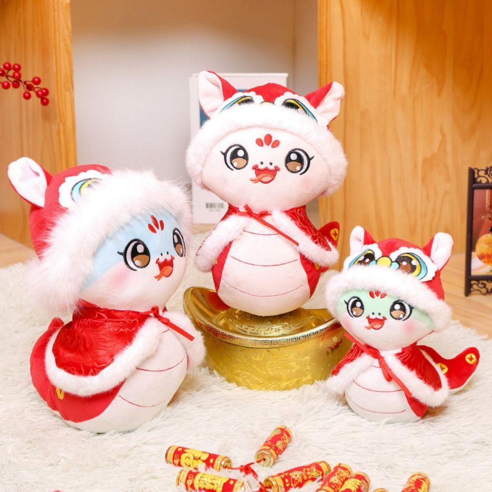 Большие Глаза Счастливая Змея Плюшевая Кукла Забавная Змея Год Плюшевая Игрушка Очаровательная Мягкая Игрушка Кукла Домашний Декор