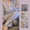 Пижама из ледяного шелка, женская, весенне-летняя, модели с длинными рукавами, повседневная, свободная, симпатичная, снаружи, тонкая часть студента