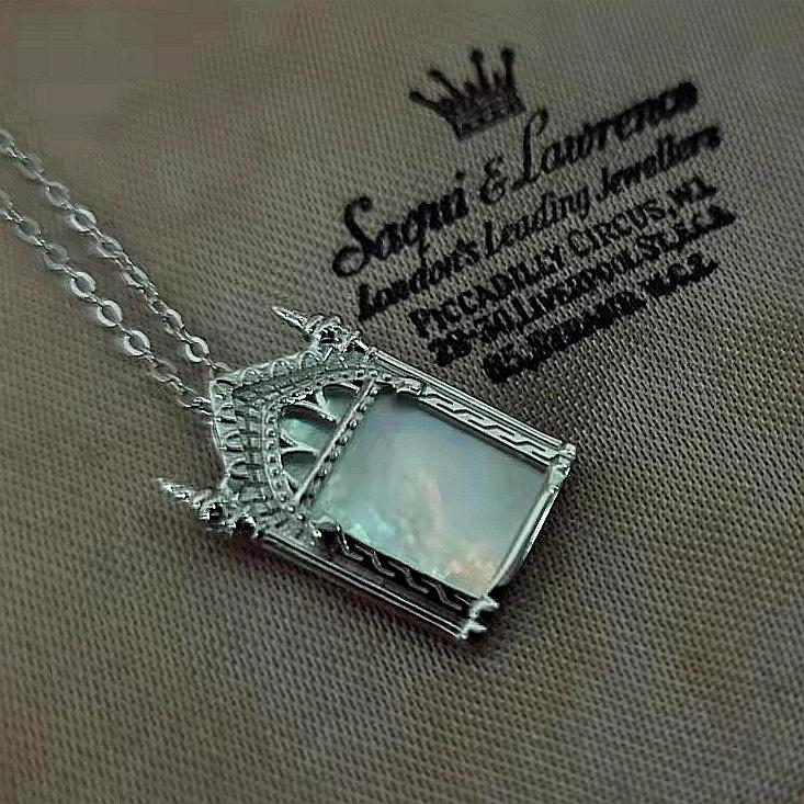 Стерлингового серебра 925 пробы HP Movie Potters, ювелирные изделия для косплея, волшебное зеркальное ожерелье в форме ракушки, подвеска, реквизит, подарок для женщин, ожерелье-свитер