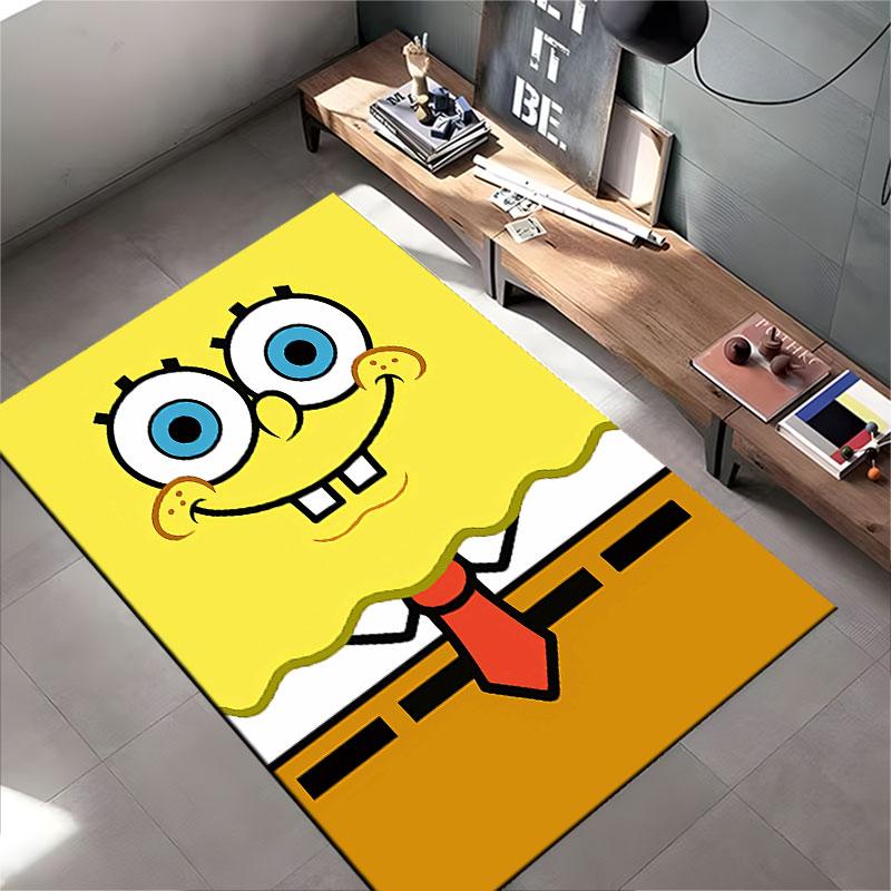 Yellow Cartoon Character Carpet suitable as a non-slip mat for the living room or bedroom sofa