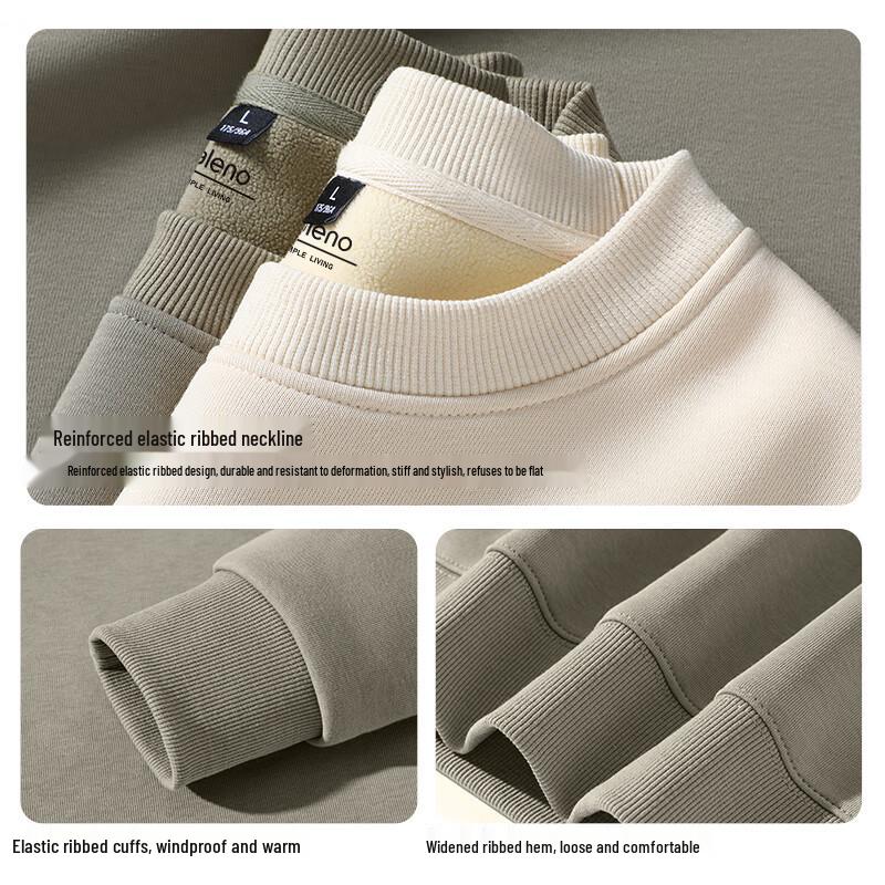 Baleno Men's Thick Fleece Crew Neck Sweatshirt