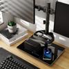 New Triadyn DuoBase Desk Mount for Two Monitors or TVs 13-27" Ergonomic Adjustable Swivel TRD-BLK-2ST-13"-27"