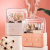 Trendy Dustproof Drawer-style Cosmetic Storage Box Desktop Organizer Skincare Products Comb Tabletop Makeup Holder Rack