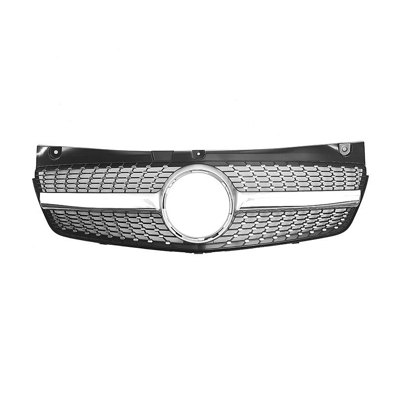 Решетка радиатора передняя в стиле Diamond для Mercedes-Benz W639 Viano/Vito 2011 2012 2013 2014, средняя сетка, тюнинг
