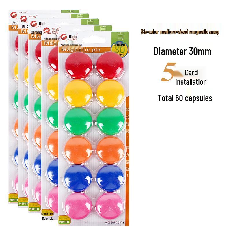 Магнитные кнопки «Смайлик»: Красочные, Сильные Магниты для Белых и Меловых Досок