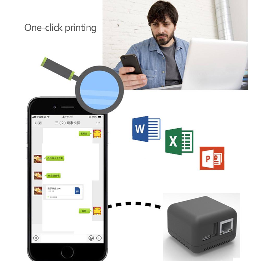 Мини NP330 Сетевой USB 2.0 Принт-сервер Сетевой/WIFI/Bluetooth/Сетевое облако/Версия для облачной печати по WIFI Аксессуары
