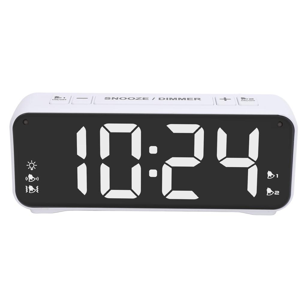 Extra Loud Dual Alarm Clock with Bed Shaker LED Display Bed Shaking Alarm Clock Snooze Function for