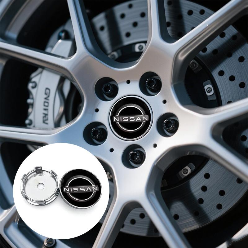 For Nissan ArR456mm Car Wheel Stickers Center Hub Cap Car Emblem Badge For Nismo Nissans Tiida Teana Skyline Juke X-trail Almera Qashqai Goods