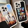 Чехол для телефона iPhone 17 Air 16E 15 16 Pro Max NYC Нью-Йорк Обложка 14 Plus 13 12 Mini Мягкий силиконовый Fundas