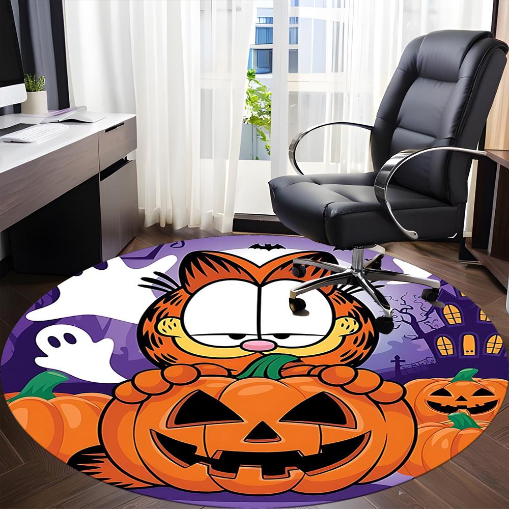 1 шт. Круглый ковер Garfield на Хэллоуин для офиса, под офисные стулья, в спальню, гостиную, для домашнего декора a0926027