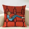 Aesthetic Art JJeanJullien Cushion Cover Natural Linen Organic Fabric DoubleSided Printing Room Sofa Decor Pillow Case