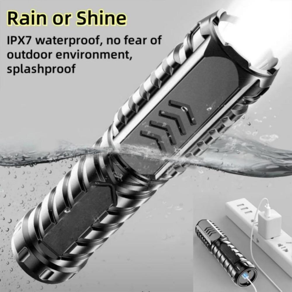 4000LM Portable Powerful LED Flashlight USB Rechargeable Torch Light Flashlight Tactical Lantern Long Shot Hand Lamp For Camping