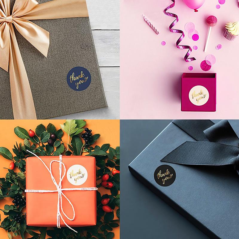 Горячее тиснение, наклейки «Спасибо», благодарность, друзья и семья, «Спасибо», круговые, самоклеящиеся этикетки, подарочные украшения, наклейки-запечатки