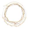Salircon 6Pcs/set Boho Acrylic Bead Beaded Waist Chain Women Fashion  Summer Beach Sexy Scallop Belly Chain Body Jewelry Gifts
