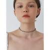 [Surgical] Ball & Black Crystal Choker