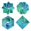 4 шт. 3D-печатный фрактальный спиннер-шестигранник для снятия стресса и тревоги, расширенный спиннер-восьмиугольник, звезда, цветок, квадратная сенсорная игрушка, игрушка для декомпрессии
