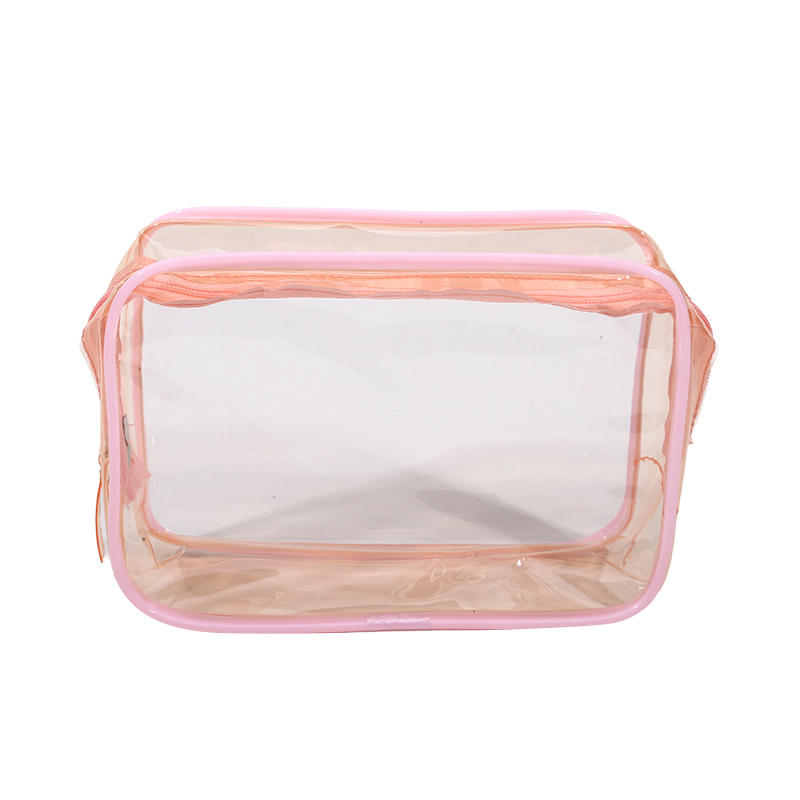 1pc PVC Makeup Bag Transparent Waterproof Large Capacity Cosmetics Travel Storage Bag In Plastic Zipper Toilet Bag