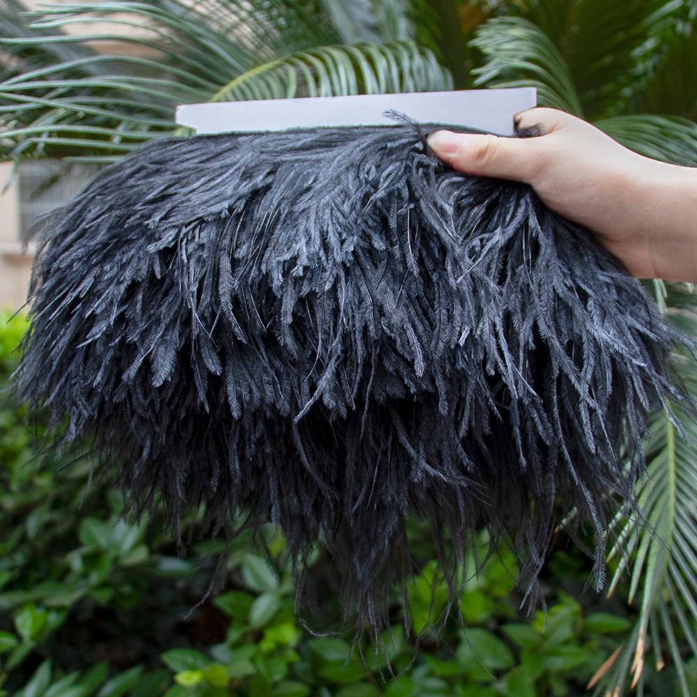 Feather1Meter Отделка из страусиных перьев 10-15/15-18/18-22 см Перья Бахрома Лента для Домашней Вечеринки Платья Шитья Свадебного Украшения Высокое Качество