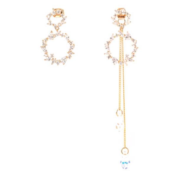 Двусторонние длинные серьги-подвески Juanayoon Flora со кристаллами Swarovski