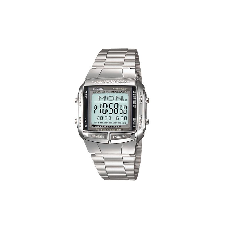 Casio Серия YOUTH - металлический маленький квадрат, ретро уличный маленький серебряный самородок, водонепроницаемый, деловой, кварцевый механизм, ремешок из нержавеющей стали, DB-360-1A