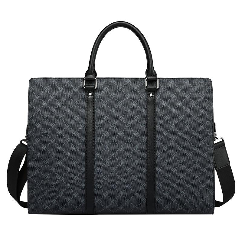 Мужская простая модная сумка-портфель большой емкости, деловая повседневная мужская сумка через плечо на одно плечо