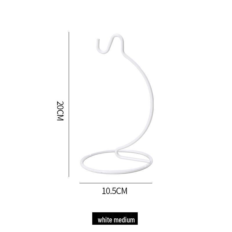 Micro Landscape Glass Hanging Bottle with Iron Hook and Rack for Ecological Plant Display