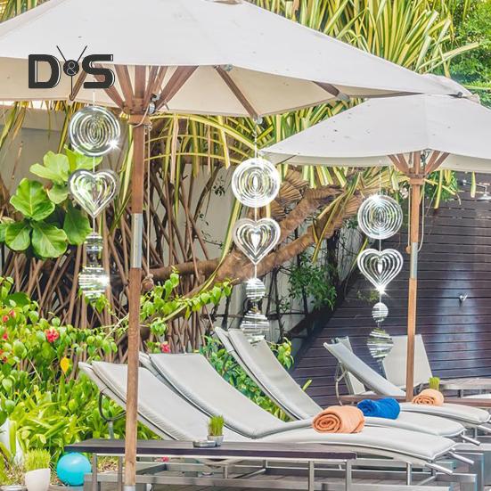 3D Ветер Спиннер Птица Отражатель Высокоотражающий Крытый Открытый Сад Двор Ферма Подвесной Металлический Перезвон Ветра Отпугивающий Птиц Орнамент Подвеска