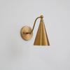 Handcrafted Modern Style Mid Century Raw Brass Wall Lamp