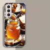 Golden Honey Dripping From Honeycomb Phone Case For Samsung Galaxy S25 Edge S24 S23 FE S21 S20 S10 Plus S22 S26 Ultra Cover Clea