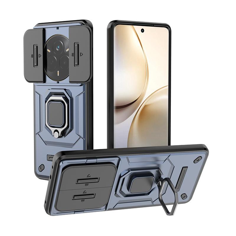 Shockproof Armor Case For OPPO Realme 14 Pro 5G Slide Lens Camera Protection Back Cover for Realme 14 Pro Plus Ring Stand Cases