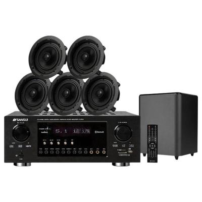 SANSUI 5.1 Домашний кинотеатр Караоке Усилитель Система CN вилка (адаптер в комплекте)