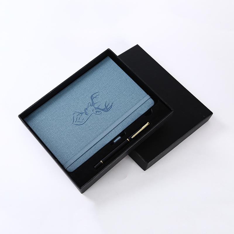 Customizable A5 Imitation Leather Diary with Simple Creative Pattern and Strap