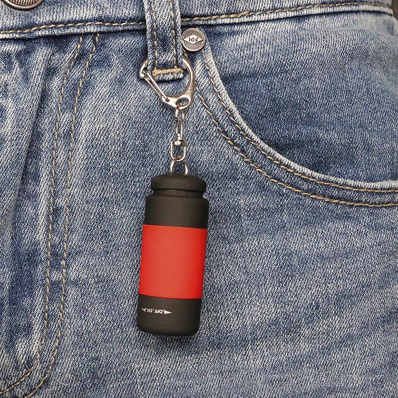 Led Mini Pocket Torch Lamp Portable USB Charging Keychain Flashlight LED Torch Rotary Switch Lamp Waterproof Keychain Light