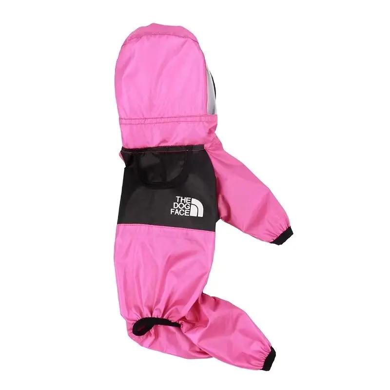 Pet Dog Raincoat Transparent Hooded Jumpsuit Dogs Waterproof Coat Water Resistant Clothes Dogs Cats Pet Jacket For Rainy Day