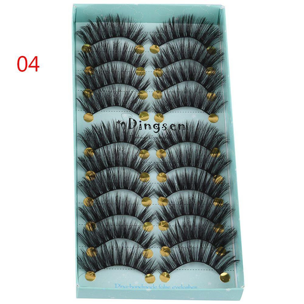Hanmdade Wispies Lashes Natural 3D Faux Mink Hair Lash Extension Tools Thick Long False Eyelashes