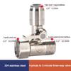 Brass Water Purifier Tee Connector Stainless Steel Three Way Ball Valve  Water Purifier