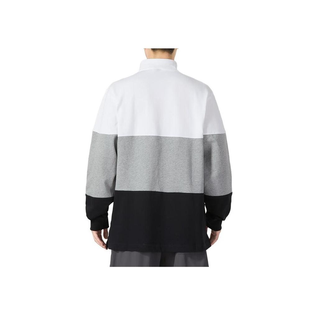 Nike Retro Sports Breathable Long Sleeve T-Shirt With Spliced Brand Logo And Dropped Shoulders Men Tops Grey FB7798-100