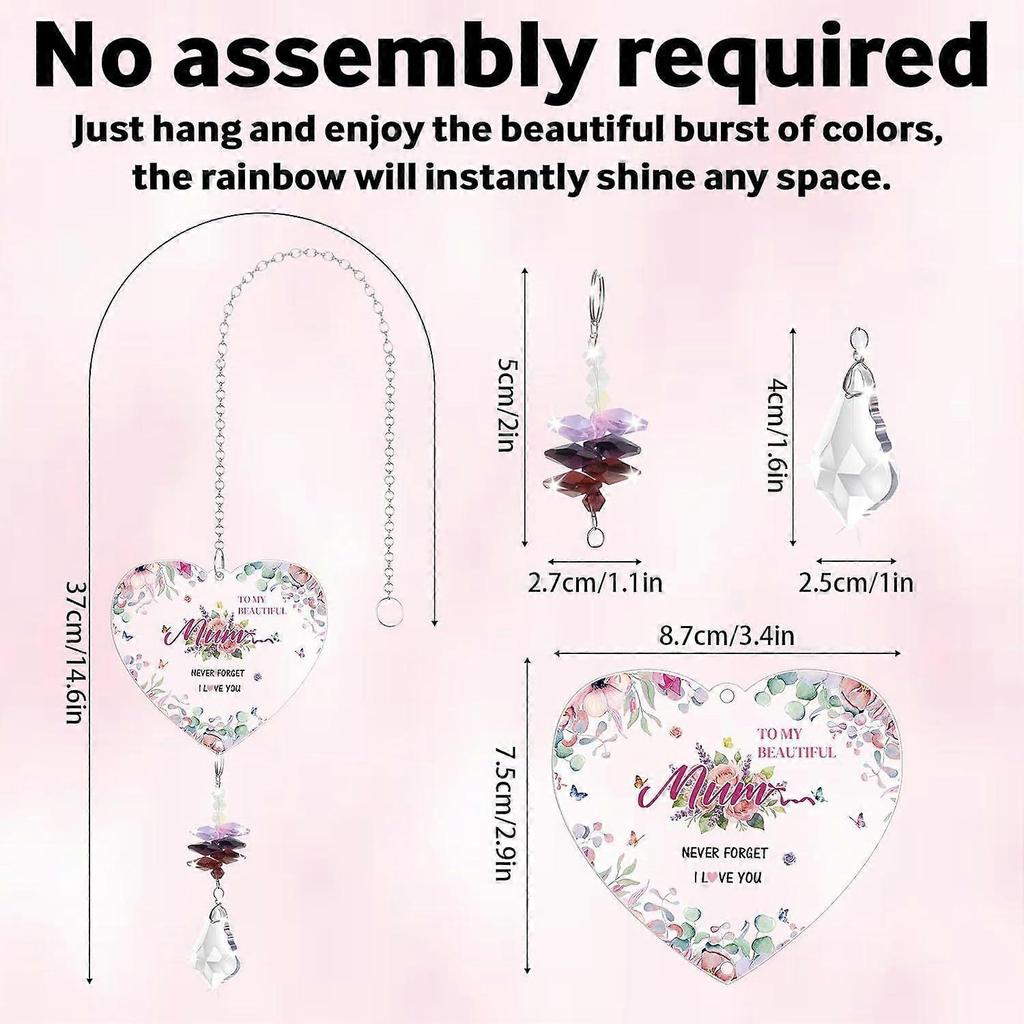Gifts for Mum, Mum  Birthday Gift from Grandchildren Sun Catchers, Retirement Grandparents Presents from Grandkid, Great Memorial Nan Grandma Gifts