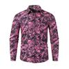 Модный must-have! Стильная повседневная мужская рубашка с длинным рукавом и абстрактным принтом