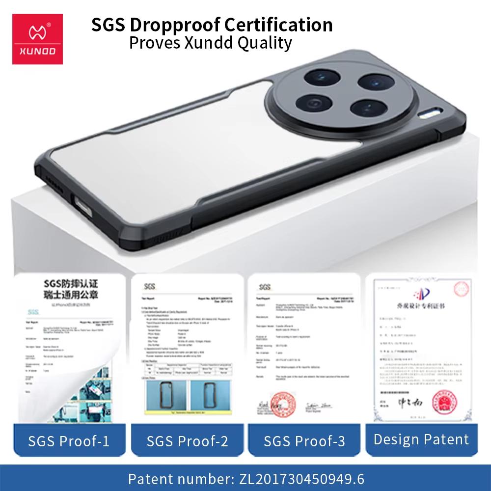 Для Vivo X200 Ultra X200 Pro Чехол XUNDD Ударопрочный Бампер Защитные Чехлы Прозрачная Накладка на Телефон Роскошный Чехол