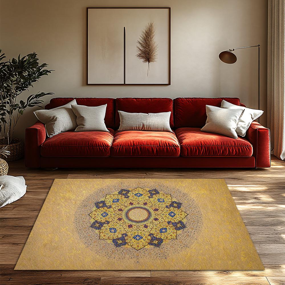 Элегантный персидский ковер, восточный ковер, нескользящий придверный коврик, винтажный бохо-декор, турецкий килим, современный акцент для дома, прочное напольное покрытие