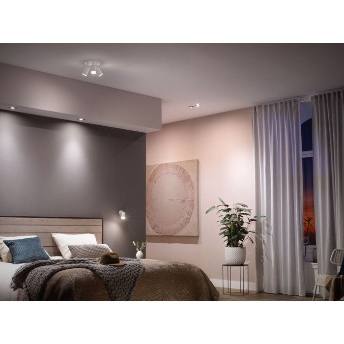 Ampoule Connectée - PHILIPS HUE - GU10 - Lumière Blanche Réglable - Bluetooth - Contrôle Vocal