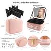 MOMIRA Коробка для макияжа с хранением косметики Косметический кейс с регулируемым светодиодом и кистями для макияжа Большой дорожный Розовый Зеркало, Коробка, Разделители, 3 цвета