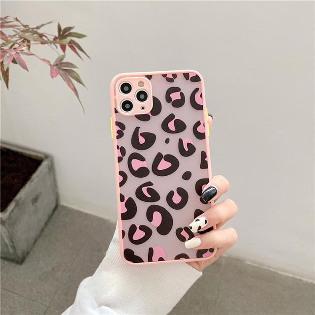 Модный чехол с леопардовым узором для iPhone 12 11 Pro Max XS Max XR X 13 12 Mini 7 8 Plus SE2020, матовый бампер, противоударный прозрачный чехол