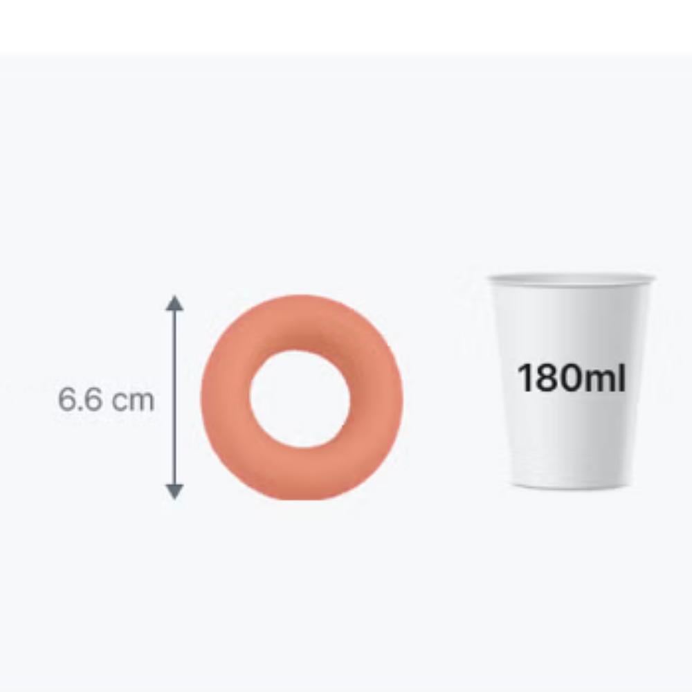 Розовый силиконовый кистевой эспандер в форме пончика (Мягкий) 15кг