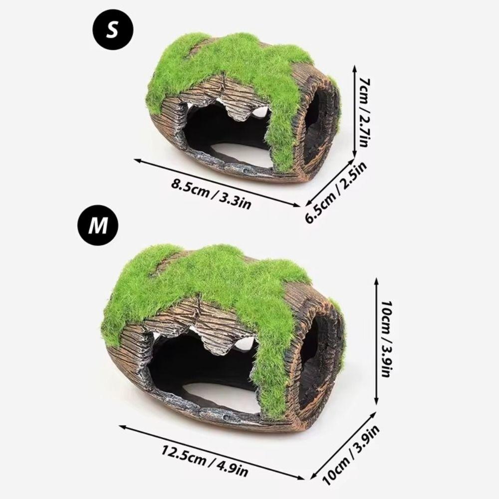 Смола Искусственные Антикварные Бочки Креативный Мох Сломанное Ведро Поделки Пещера-Укрытие для Рептилий Дом