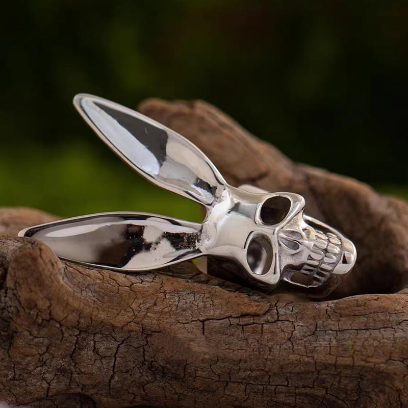 Панк смешной кролик череп маска кольцо индивидуальность мужской готический велосипед хип-хоп рок ювелирные изделия креативный подарок