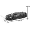 1/64 Scale Bugatti La Voiture Noire Diecast Model Car with Metal Chassis and Shock-Absorbing Design, Perfect for Collectible Model Decoration (Color: