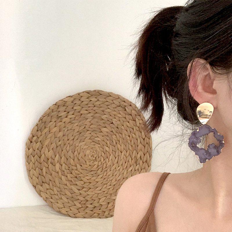 Серьги-гвоздики Изысканные модные нестандартные серьги с геометрией в форме капли из натурального камня женские ювелирные изделия серьги элегантные красивые